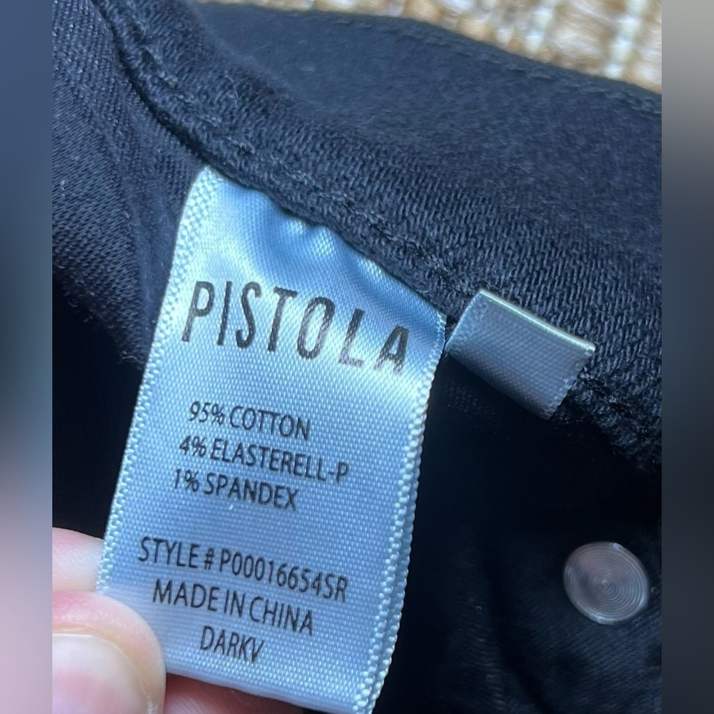 Pistola Women's Teagan High Waist Slit
Cuff Slim Leg Black Jeans,Size 28 - Picture 9 of 10